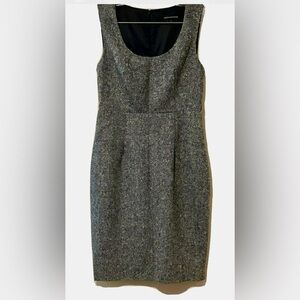 Express Design Studio Gray Sleeveless Wool Blend Sheath Dress Back Zip Size 6